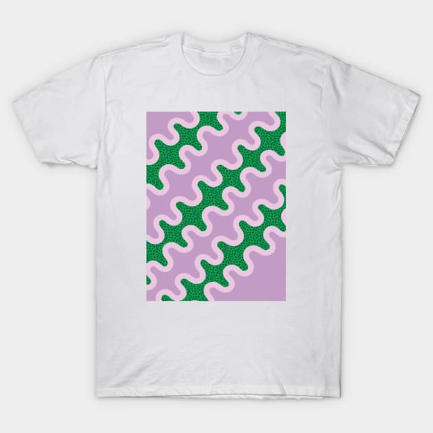 Unique Colorful Pattern - Purple Green T-Shirt by Colorable